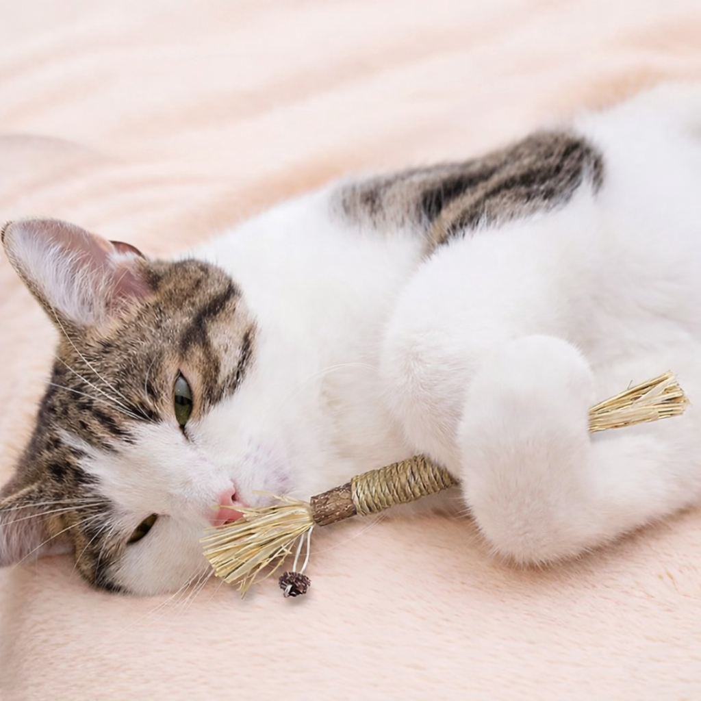FurJoy™ Natur-Katzenspielzeug – Interaktiver Kaustab für aktive Stubentiger