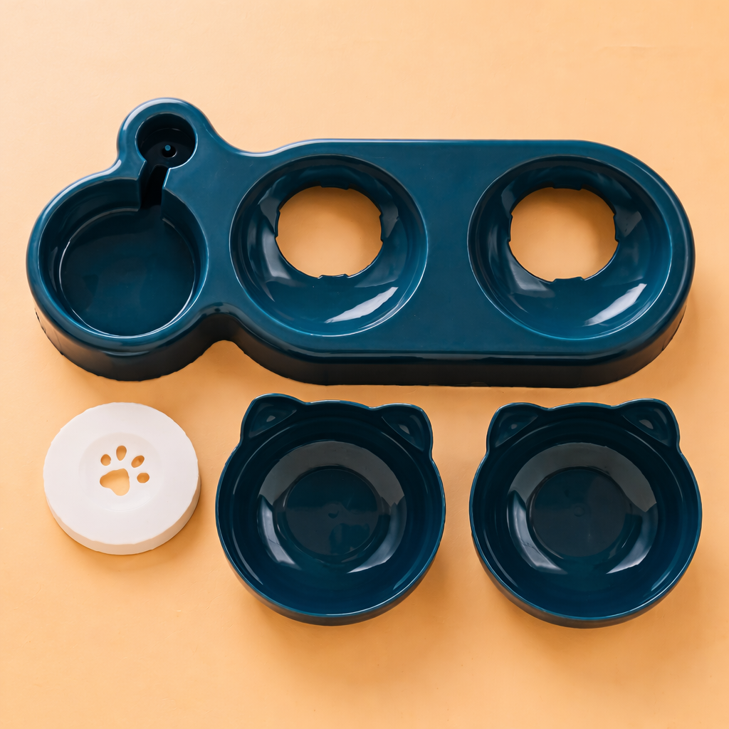 PawBowl™ – Katzen-Napfset mit Wasserbrunnen