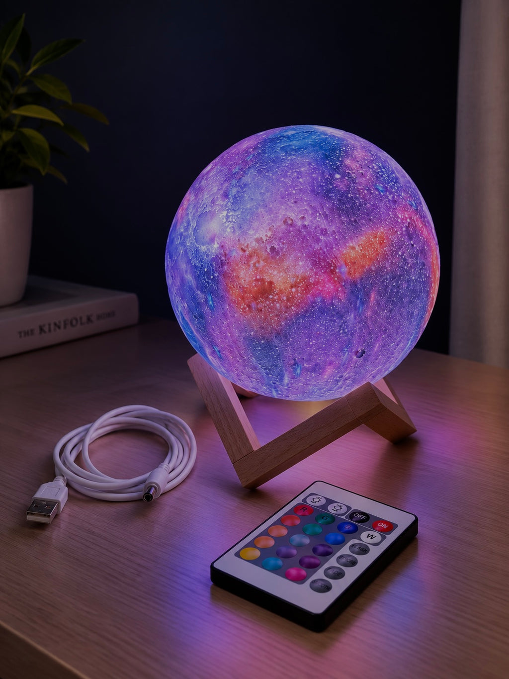 GalaxyGlow™ Mondlampe – 16 Farben Ambient Light