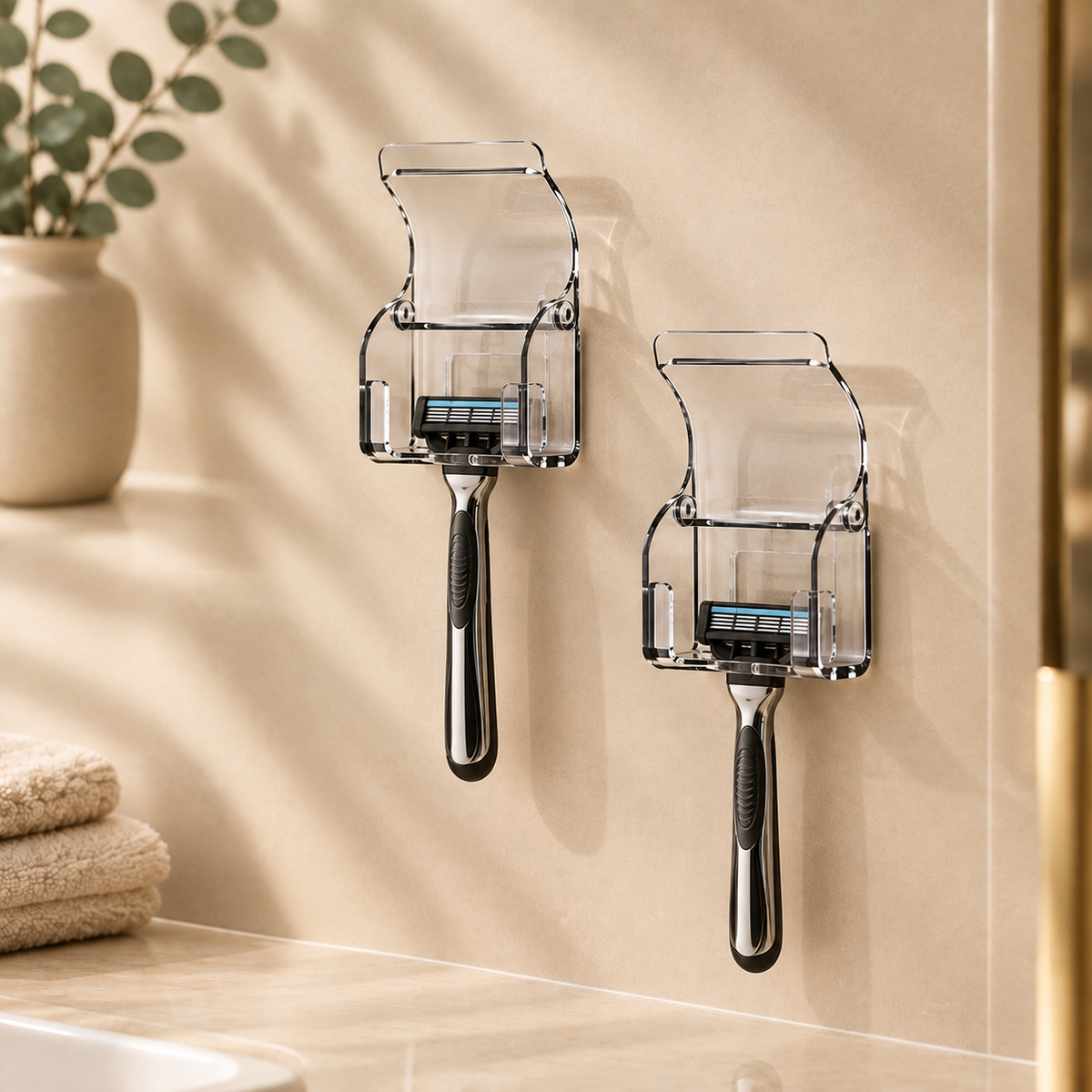RazorDock™ – Selbstklebender Rasiererhalter (2er-Set)