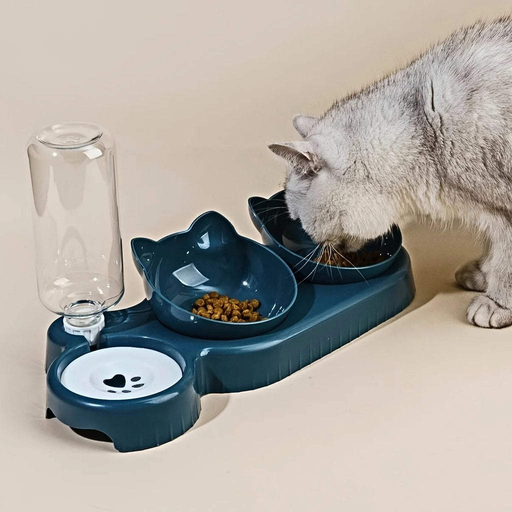 PawBowl™ – Katzen-Napfset mit Wasserbrunnen