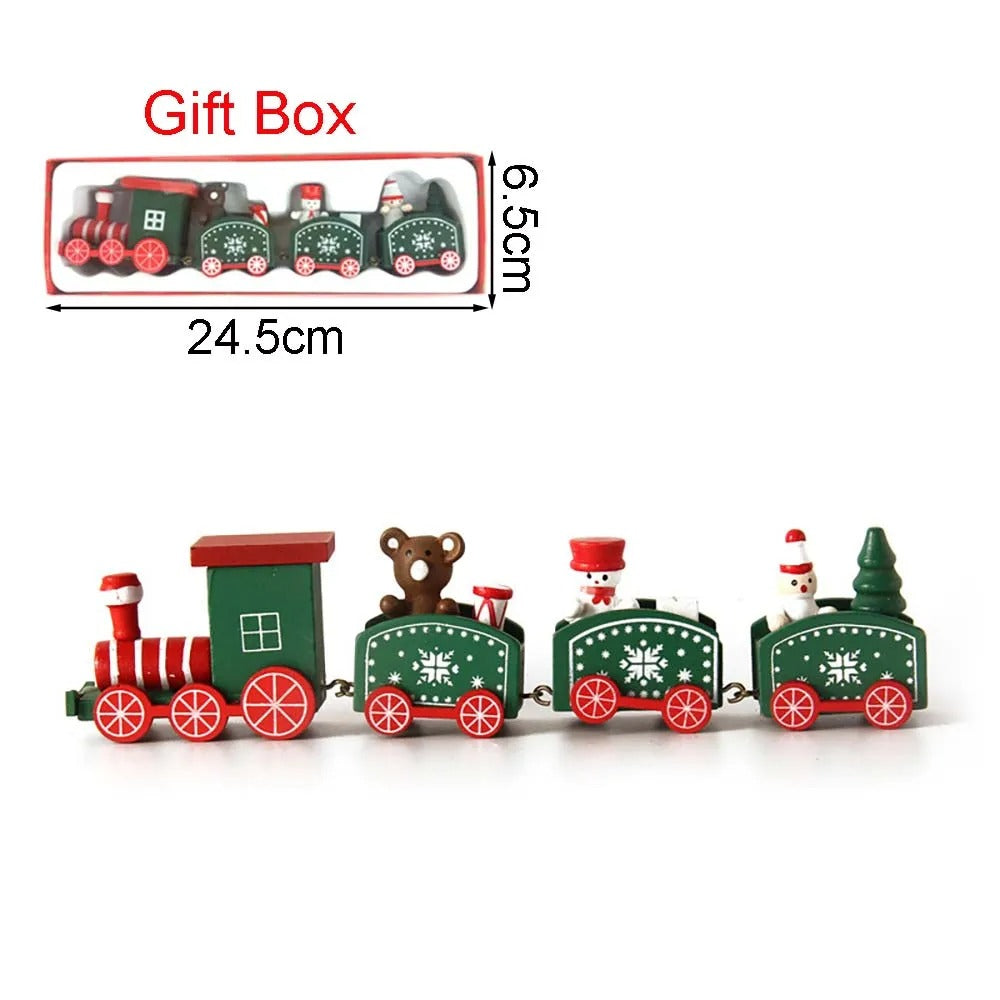 🚂 Weihnachtlicher Mini-Holzzug – liebevolle Deko für die Festtage 🎄