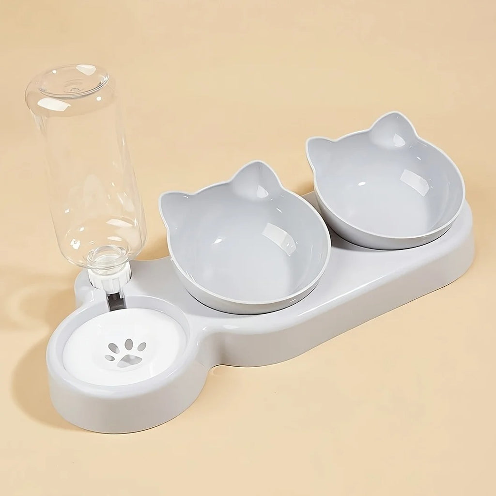 PawBowl™ – Katzen-Napfset mit Wasserbrunnen
